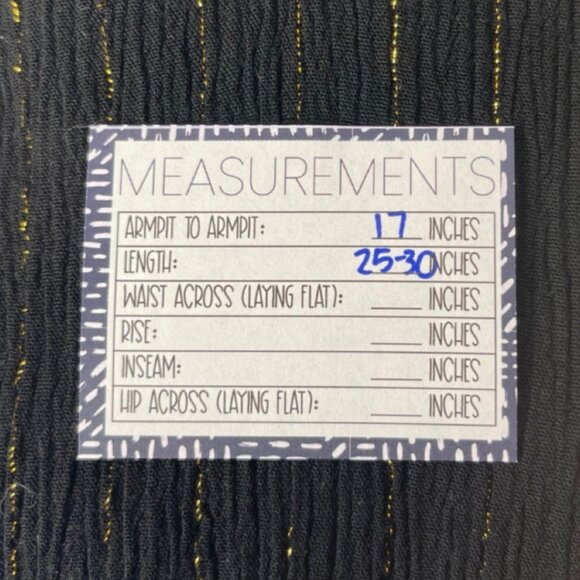 XHILARATION | Lightweight Black Short Sleeve Blouse Gold Stitch Top | Size S - Picture 9 of 10